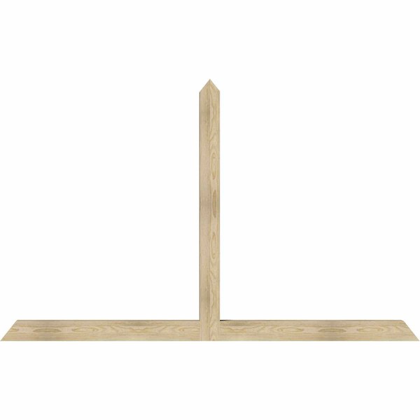 Ekena Millwork Portland Rough Sawn Timber Gable Bracket, Douglas Fir, 84"W x 53"H x 4"D x 4"F, 15/12 Pitch GBW084X53X0404POR00RDF - main